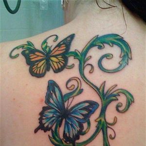 #dreamtattoo.       This is something like what I want but at the top I want a butterfly with the thyroid cancer ribbon with survivor on top of it and then butterfly for each of my kids and grandchildren and a caterpillar at the bottom for my grandchild in heaven. #dreamtattoo