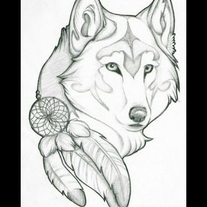 future tattoo #2 #wolf #dreamcatcher
