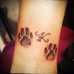 Souvenir for my lovely dead cat #catpaw #cat #paw #calligraphy #pawprint #inlayprint