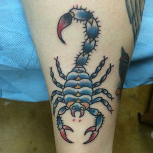 Scorpion by Richard Stell #tattoo #traditionaltattoo #traditional #inked #inkedforlife #inkaddict #scorpiontattoo
