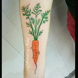 Carrot tattoo. Artistry King Tattoo, Vancouver WA#carrottattoo #color #colortattoo