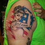 Pin up tattoo. Artistry King Tattoo, Vancouver WA #girl #TattooGirl #pinupgirl #pinuptattoo #pinup #color #colortattoos