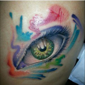The eye is the window to the soul #watercolor #eyes #TattooGirl #hazeleyes