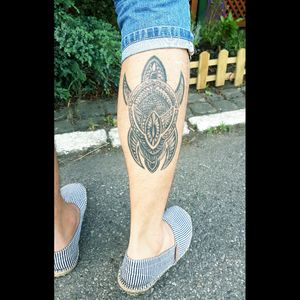 #tattoo #turtle #polinesiantattoo  #legtattoo #maoristyle