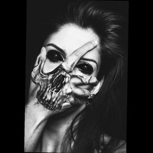 I'm lovin it !!! #skulltattoo #horror #dark #Dangerous #perfect #original #blackeyes