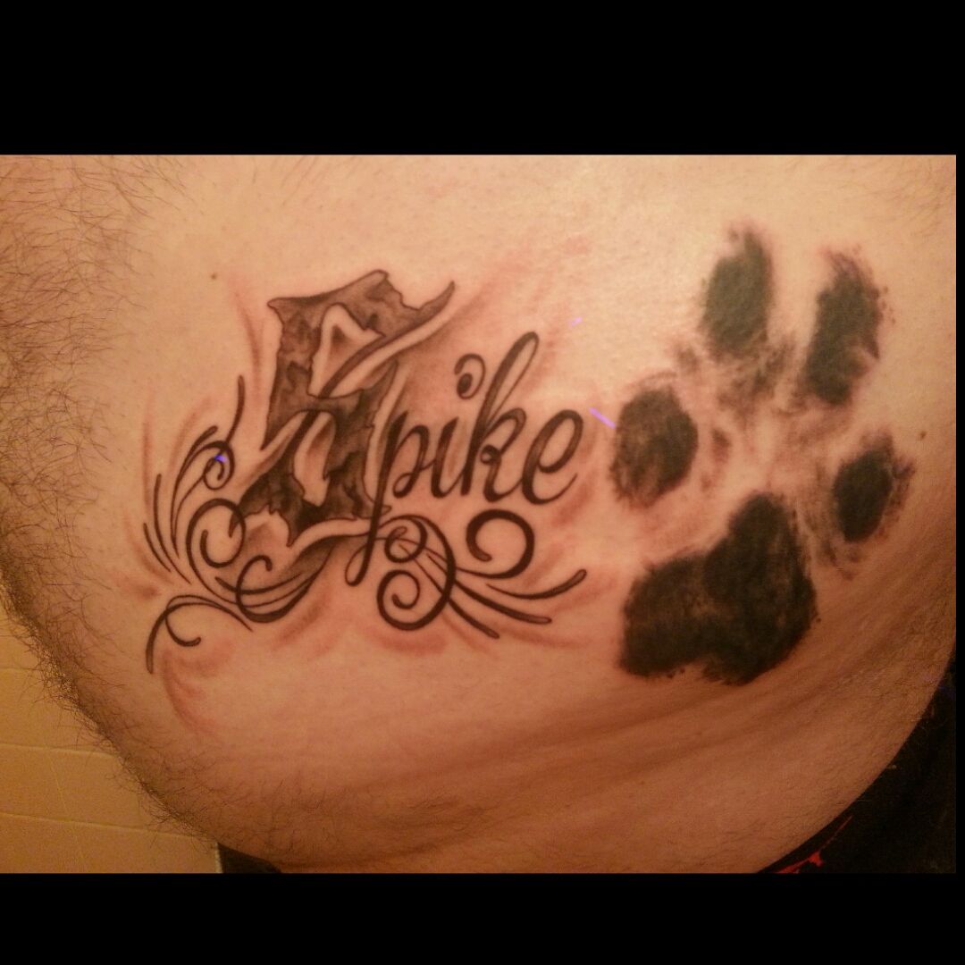 Tattoo uploaded by Chris Font • My dog that passed paw Print and name. Done  by Jimmy D. At #rabbitsdentattoo in milltown nj. • Tattoodo