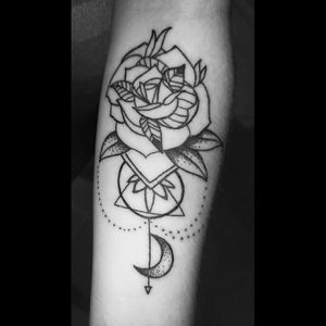 #rose #moontattoo #moon  #tattoodotworkMy sixth tattoo