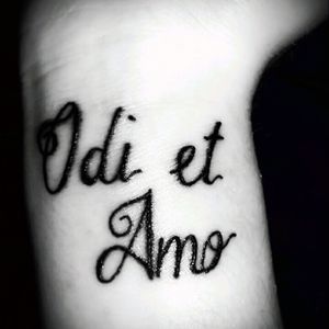 Fifth Tattoo #scripttattoo #script #odietamo