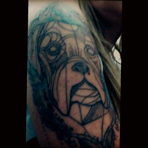 My last tattoo was made to honor Wood, my dog who died in 2013. Made by my great friend and talented tattooist Tyago Compiani , El Cuervo Ink , Curitiba / Brazil .