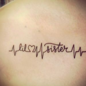 #sistertattoos #littlesister #tattoos #heartbeat