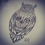 #owl #skull #sugarskull #coruja #blackwork #geometric #caveira #robsonandretattoo