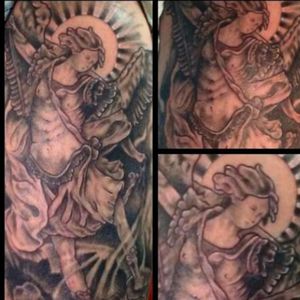 Saint Michael...tattoo by Josh Walser