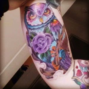 #owl #freshink #tattoos #innerarm #oldpic