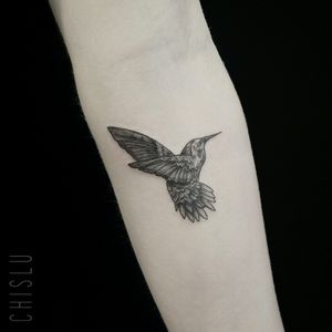 Hummingbird for Ellie#blackworktattoo #blackwork #tattoo #tinytattoo