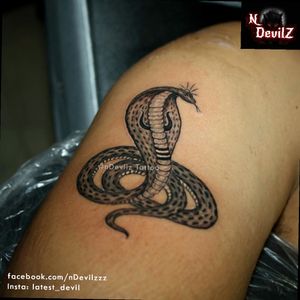 Realistic Cobra Snake Tattoo