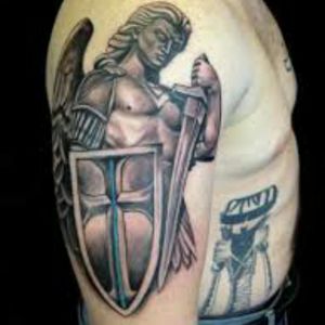 My #dreamtattoo  is St Michael Archangel , with armor, handed sword and holding a little baby with the other hand, which would be my unborn son.