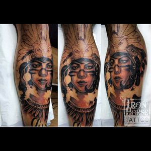 Apache Women(Custom Design) (Still in Progress 40%)#IronHorseTattooStudio #ChiangMai #thailand #Inkednation #tattoonation #stigmatophile #portrait #customdesign #apache #blackandgrey #blackandgreytattoo