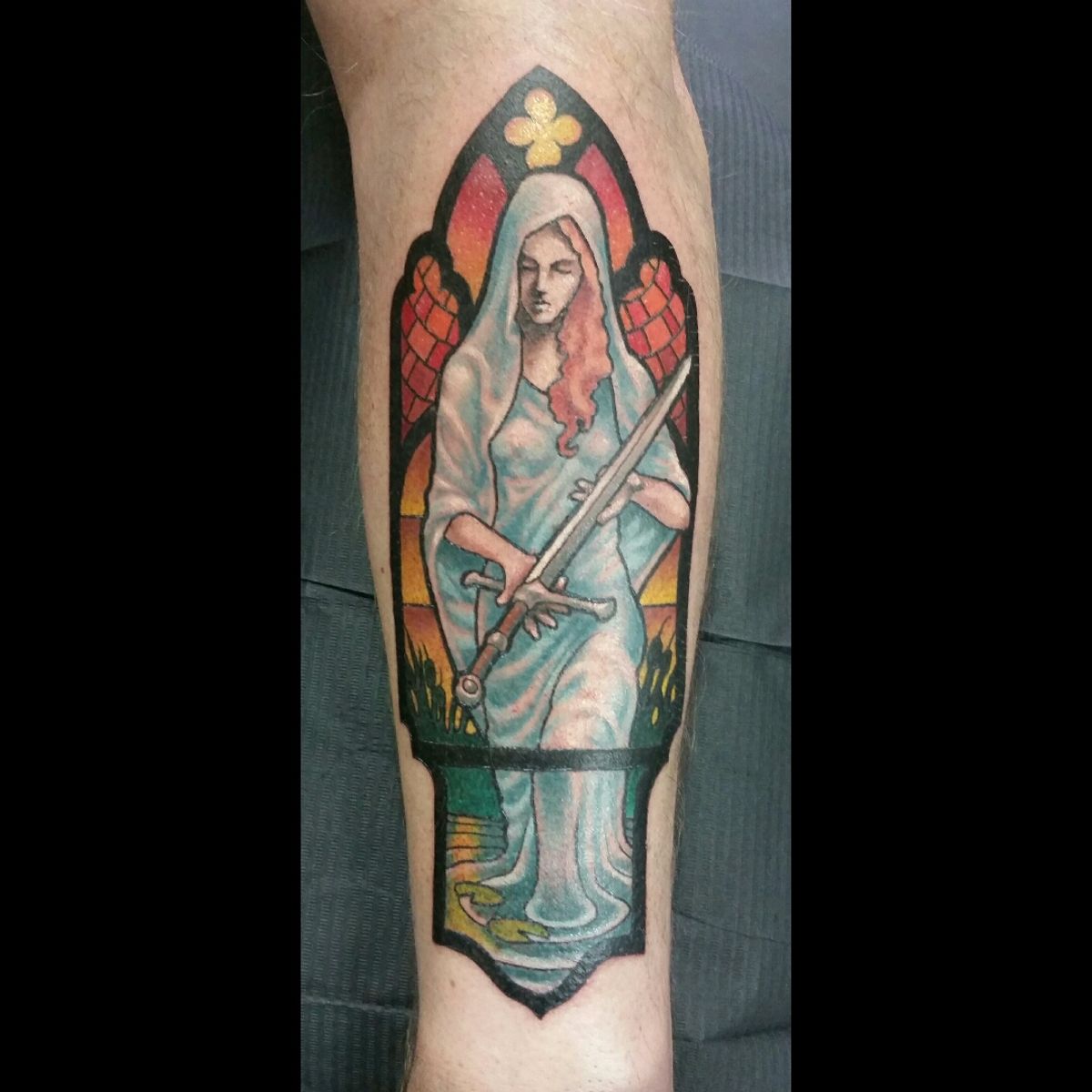 Tattoo Uploaded By Simon • The Lady Of The Lake By Simon K Bell Design