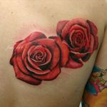 Realistic red roses in color #Rose #redrose #realistic #roses #redroses #colortattoo #cheyennehawk #cheyennetattooequipment #intenze #intenzeink #eternalink #eternal