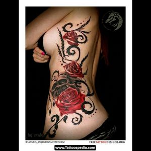 I love the skull in this with the red roses I would take these two elements and marry them with my other tattoo to make my ultimate dream tattoo. #amijamesdreamtattoo #dreamtattoo