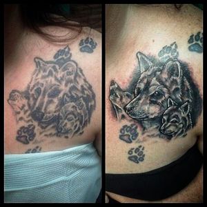Before and after...tattoo by Josh Walser