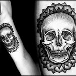Black & grey skull & geometrics tattoo #dreamtattoo #mydreamtattoo