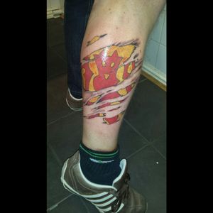 Had this done Manchester United badge ripped skin affected