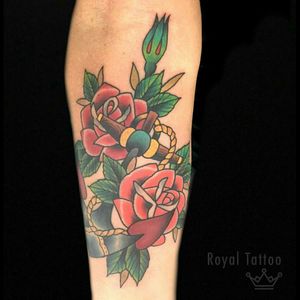 Anchor and roses 🌹 by @henningjorgensen For info or bookings pls contact us at art@royaltattoo.com or call us at + 45 49202770 #royal #royaltattoo #royaltattoodk #royalink #royaltattoodenmark #helsingørtattoo #ElsinoreInk #tatoveringidanmark #tatoveringihelsingør #toptattoo #toptattooartist #traditionaltattoo #colortattoo #anchor #rose #tradtionalgirl #HenningJorgensen