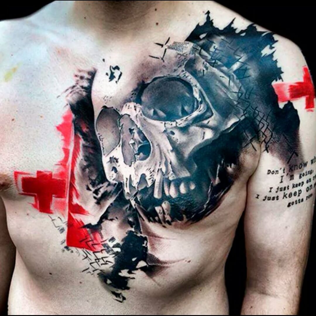 Human Canvas Tattoo  Tattoos  Color  Red Skull Captain America