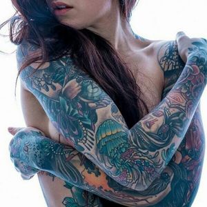 Double colour sleeve tattoos#dreamtattoo #mydreamtattoo
