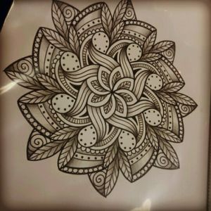 Mandala i drew #mandala #leafs #tattooidea
