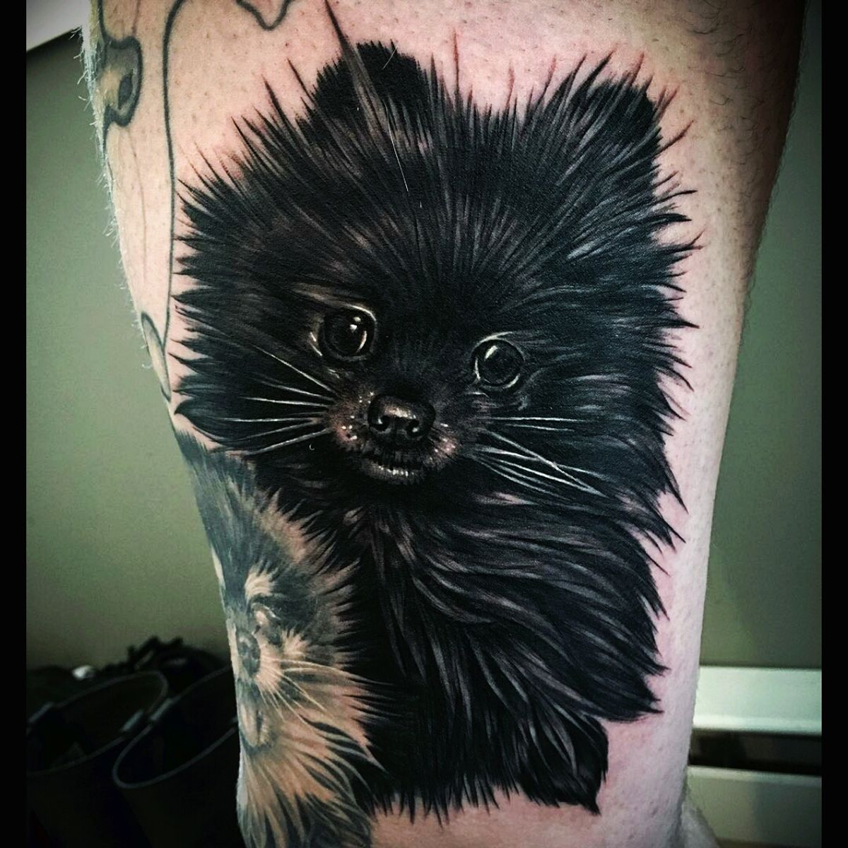 Tattoo uploaded by Orla • Realistic black dog tattoo dreamtattoo 