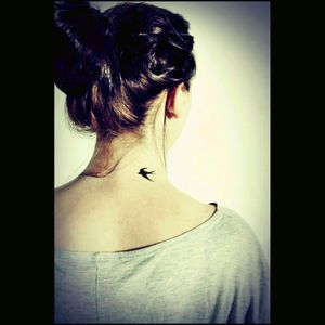 Minimal solid black bird tattoo#dreamtattoo #mydreamtattoo