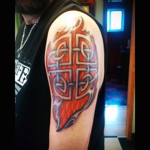 Celtic knot tattoo by Dylan Birkholm at Eternal Image Tattoo#celticknot #eternalimage #eternalimagetattoo @gutterpirate #yyc #yycink