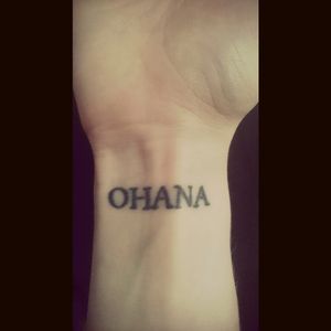Wrist tattoo, ohana #wristtattoo