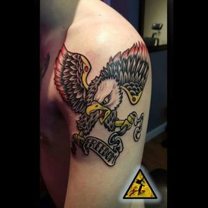 Eagle make by Stéphane at voltage tatouage in Quebec city