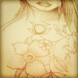 Another sketch by yours truly. #unfinished  #sketch #flowersketch #inspiration