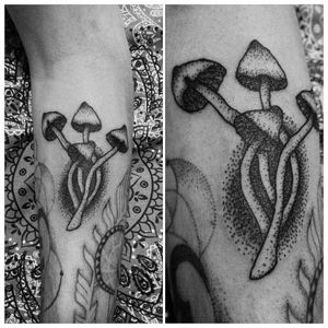 #mushrooms #tattoo #dotworktattoo