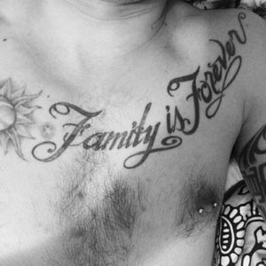 Through thick and thin #familia  #family #chestpiece #oldie #wordsofwisdom