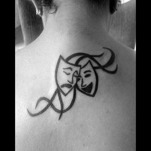 🎭 #danielinktattoo#tattoomask #masktattoo #tatuagemteatro #tatuagemarte #tatuagemmascaras