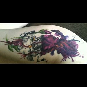 #MyTattoo #watercolor #iris #flowers by Leah Kramer at Mind's Eye Tattoo 😁💗👌