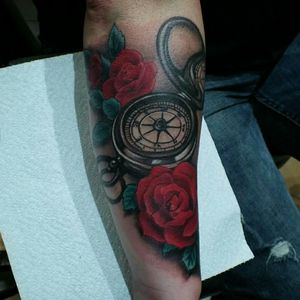 #tattoo #Tattoodo  #compass #rose #bishoprotary #worldfamousink