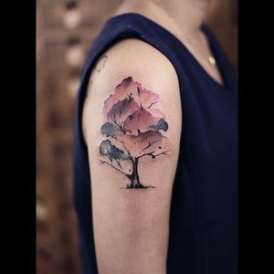 Awesome watercolour tree tattoo#dreamtattoo #mydreamtattoo