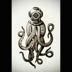 For the things that help us breathe when we feel like we're drowning. #dreamtattoo #nautical #octopus #diver