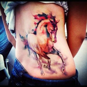 Awesome watercolour horse tattoo#dreamtattoo #mydreamtattoo