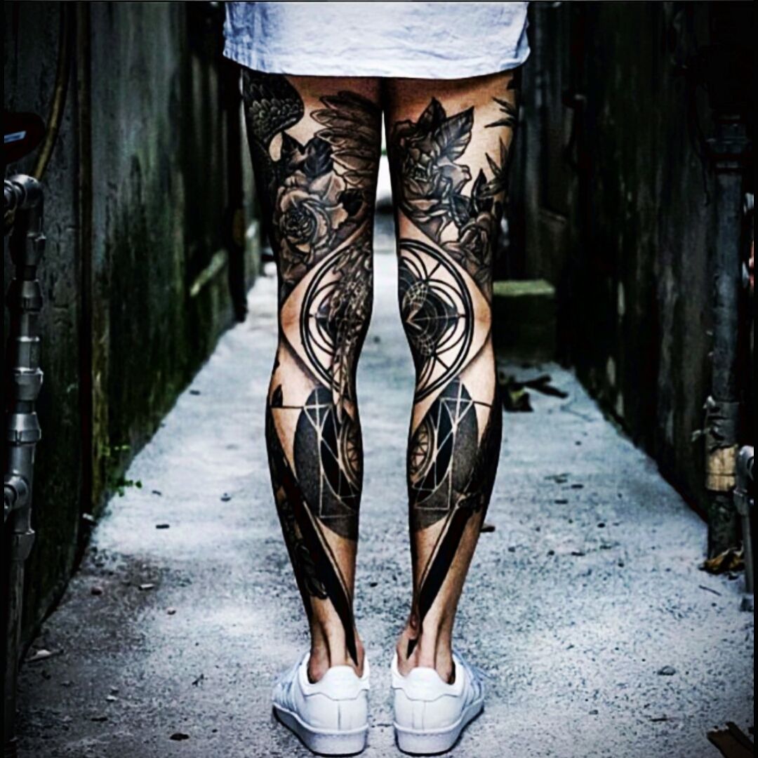 Tattoo uploaded by Orla • Sick black & grey ram skull & geometric