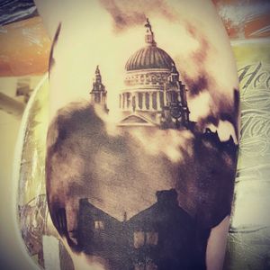 St Paul's Survives #stpauls #london #blackandgrey #photorealism #blitz #skyline