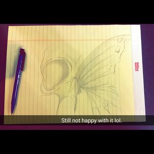 A drawing I'm still working on. #butterflyskull #drawing #butterfly #skull
