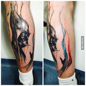 Sick watercolour Darth Vader tattoo #dreamtattoo #mydreamtatoo