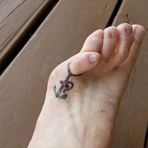 I was born with an overlapping pinky toe on my left foot and always wanted a tattoo to complement it.